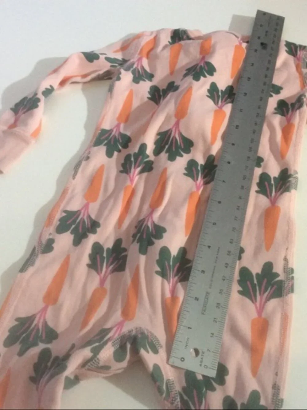 Hanna Andersson Sz 2T Pink Orange Carrot 2 Way Zip Cotton Baby Sleeper Pajamas